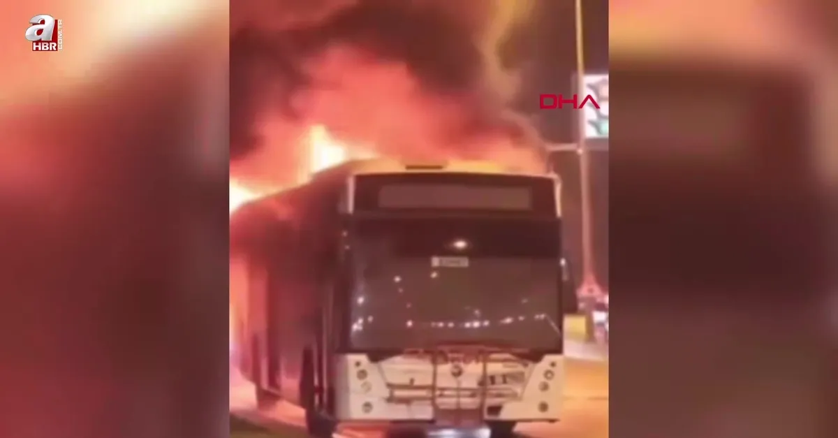 İzmir’de belediye otobüsünde yangın