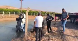 Şanlıurfa’da otomobil sulama kanalına düştü: 2 kişi kurtarıldı
