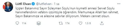 Son dakika: İçişleri Bakanı Süleyman Soylu’nun annesi hayatını kaybetti! Acı haberi Sağlık Bakanı Fahrettin Koca verdi
