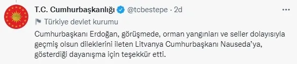 Son dakika: Başkan Erdoğan Litvanya Cumhurbaşkanı Gitanas Nauseda ile görüştü - 2