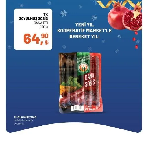 Tarım Kredi Market yılbaşı indirimi bitiyor! Bütün Piliç 60,90 TL, Yumuşatıcı 49,90 TL, Sıvı El Sabunu 18,90 TL, 40'lı Tuvalet Kağıdı 174,90 TL… - 5