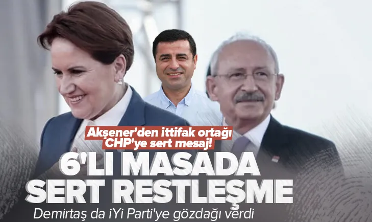 6lı masada sert restleşme!