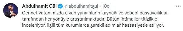 Son dakika: Adalet Bakanı Abdulhamit Gül'den Akdeniz ve Ege'deki orman yangınlarına ilişkin flaş açıklama - 1