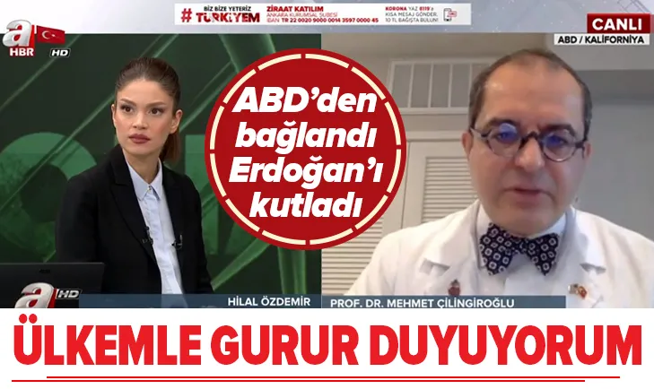Prof. Dr. Çilingiroğlu: Türkiye ile gurur duyuyorum