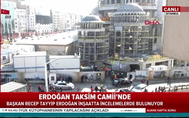 Başkan Erdoğan Taksim Camii'nde...