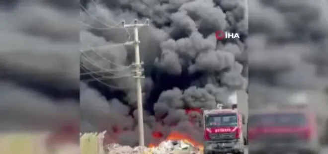 Söke'de kara dumanlar gökyüzünü kapladı