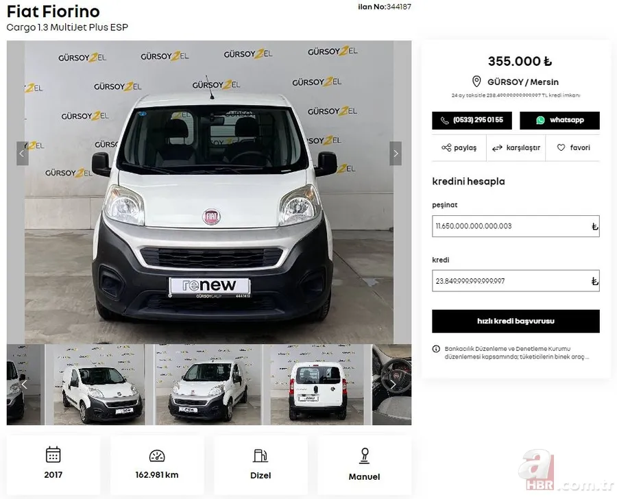Uyguna İkinci el araç satışı yapıyor! Fiyatlar 230 bin TL’den başlıyor! Fiat, Volkswagen, Hyundai, Peugeot, Renault, Ford, Citroen mollerinin fiyatı ne kadar? 12