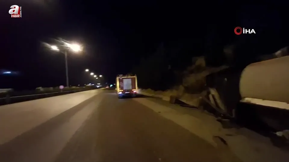 Osmaniye’de kontrolden çıkan tır devrildi: 1 yaralı