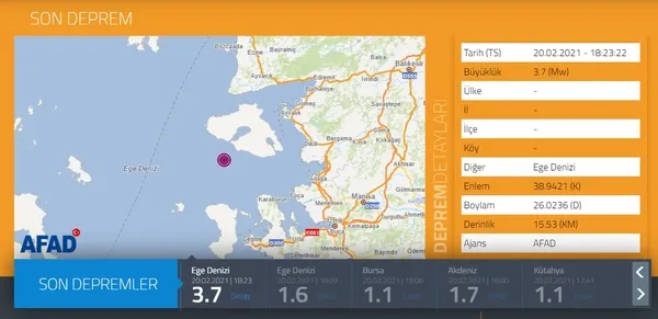 Son dakika: İzmir Karaburun açıklarında deprem | 2021 son depremler - 4