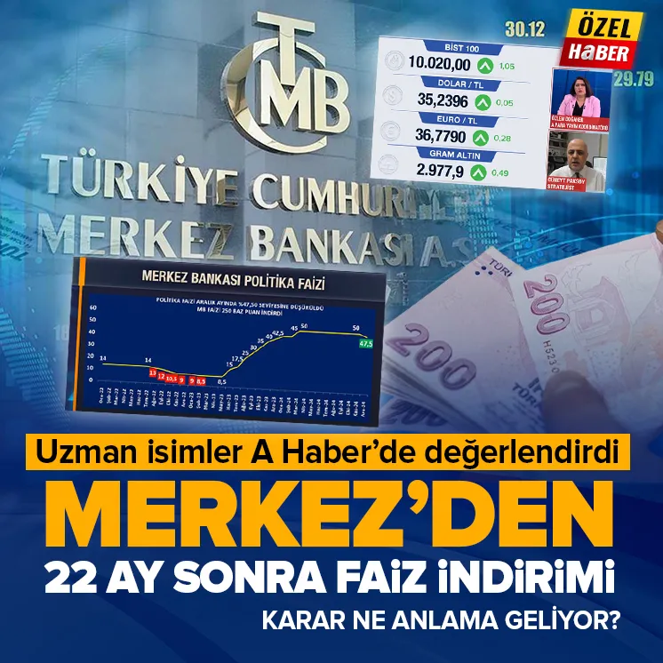 Merkez Bankasından 22 ay sonra faiz indirimi
