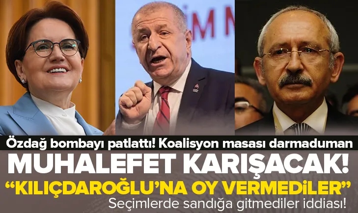Özdağdan muhalefeti karıştıracak bomba!