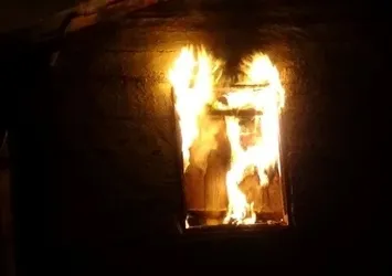Bolu'da samanlık alev alev yandı