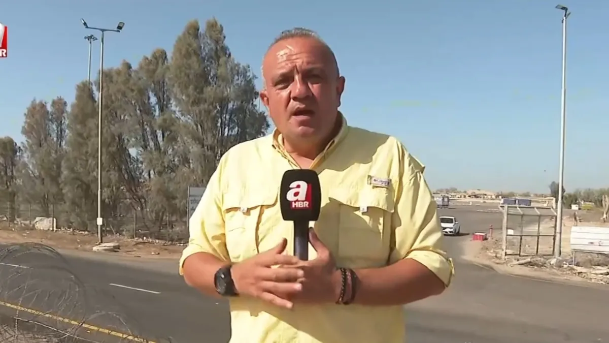 A Haber Gazze sınırında yardım TIR'larını görüntüledi