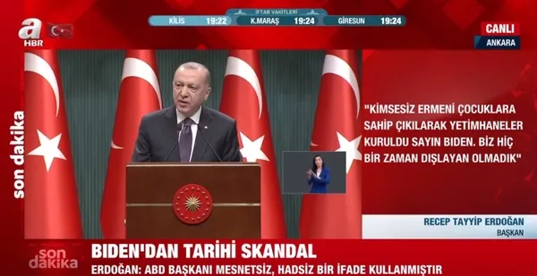 Son dakika: Başkan Erdoğan’dan Biden’a sözde Ermeni soykırımı tepkisi! Mesnetsiz ve haksız