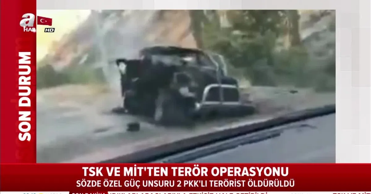 TSK ve MİT'ten ortak operasyon! Teröristlerin aracı havaya uçuruldu |Video