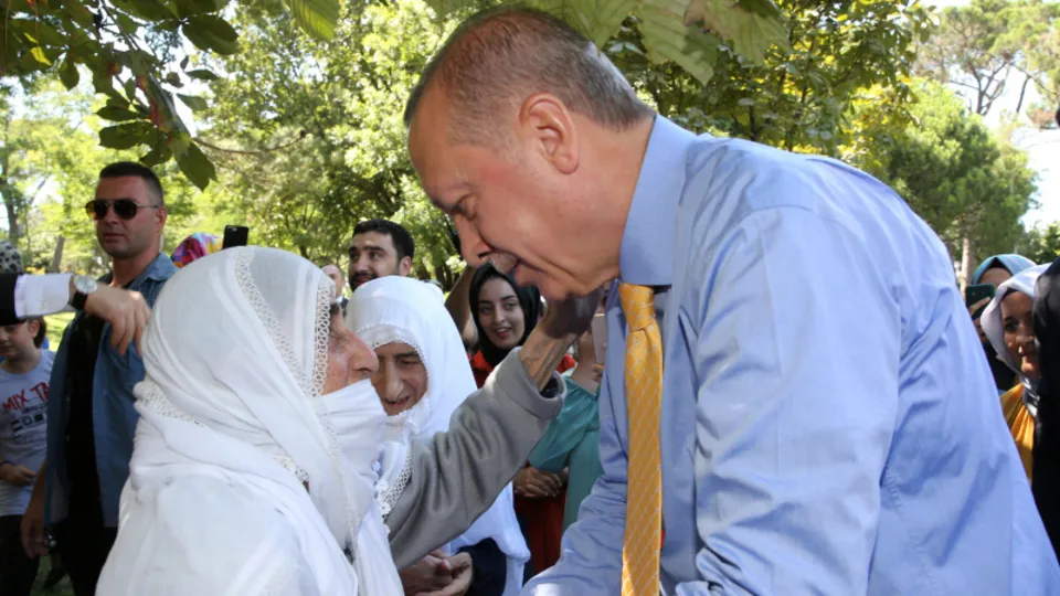 Başkan Erdoğan'ı bir anda karşısında görünce...