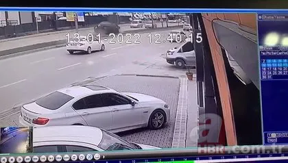 Bursa’da kontrolden çıkan araç karşı geçti! Can pazarı yaşanan kaza kamerada
