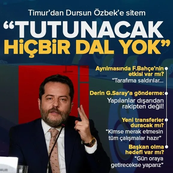Galatasaray’da Erden Timur görevinden ayrıldı! Basın toplantısında Dursun Özbek’e flaş sitem: Tutunacak dalım kalmadı