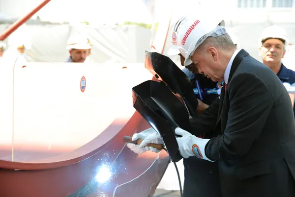 Son dakika: Başkan Erdoğan'dan Hızırreis Denizaltısı Havuza Çekme ve Selmanreis Denizaltısı İlk Kaynak Töreni'nde önemli açıklamalar - 7