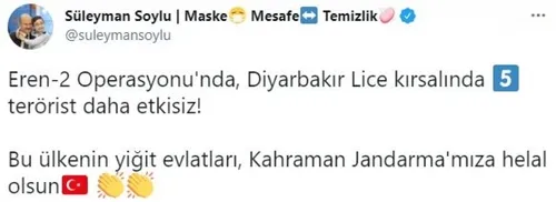 Son dakika: Diyarbakır'ın Lice ilçesi kırsalında 5 terörist etkisiz hale getirildi - 1
