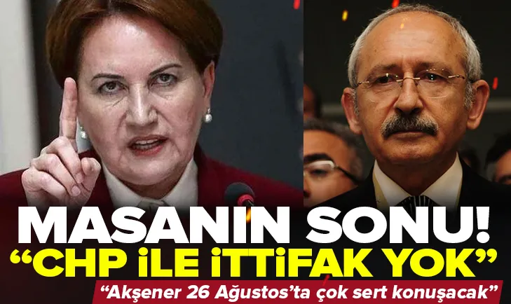 CHP ile hiçbir şekilde ittifak yapmayacaksınız