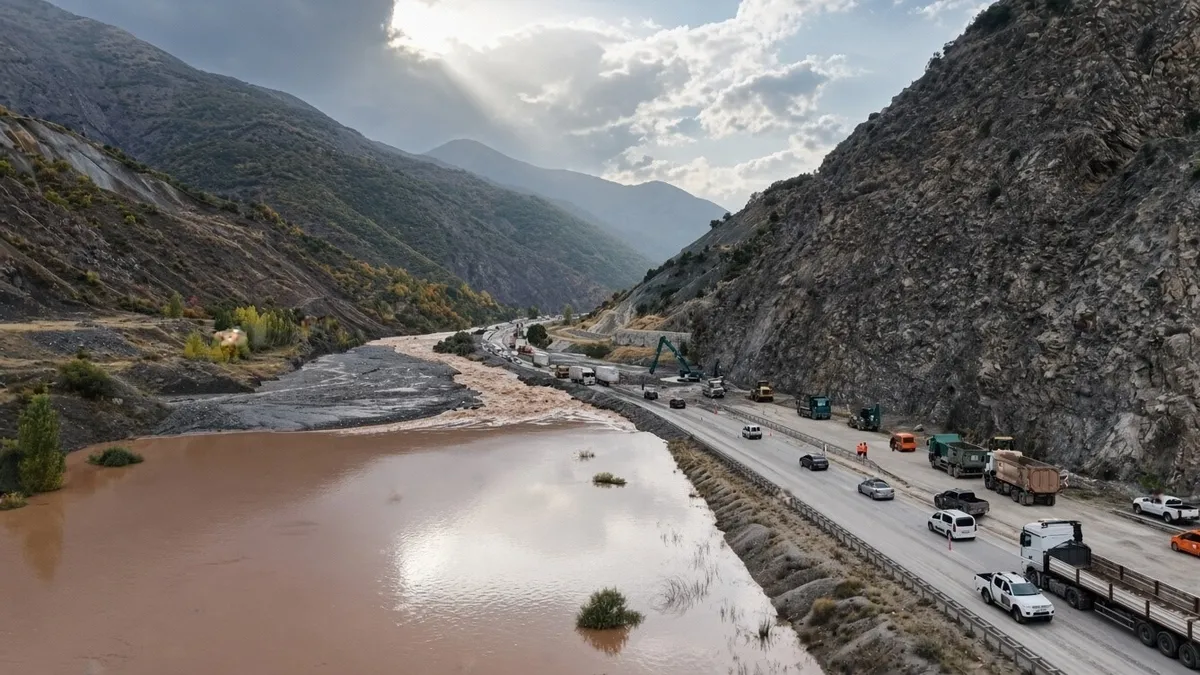 Erzincan’da sel ve heyelanın yol açtığı tahribat havadan görüntülendi