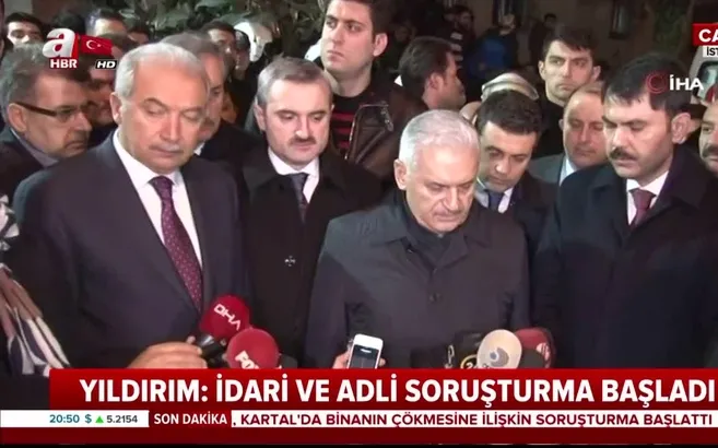 TBMM Başkanı Binali Yıldırım, Kartal'da çöken bina ile ilgili açıklamalarda bulundu
