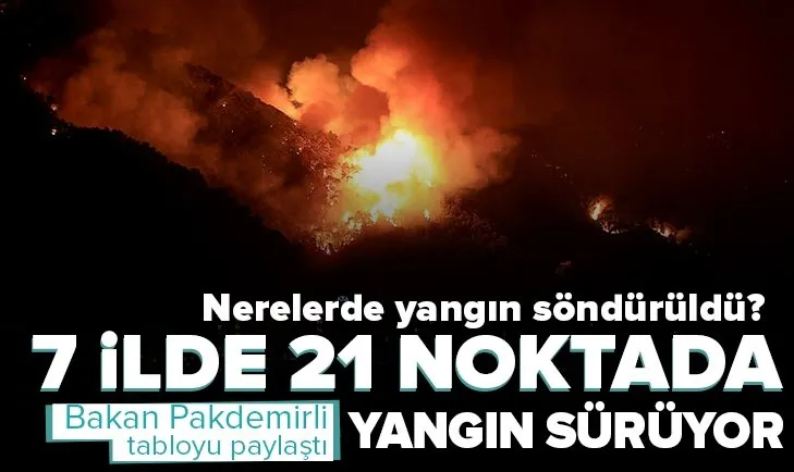Son dakika: Türkiye genelindeki orman yangınlarında son durum ne? Tarım ve Orman Bakanı Bekir Pakdemirli açıkladı