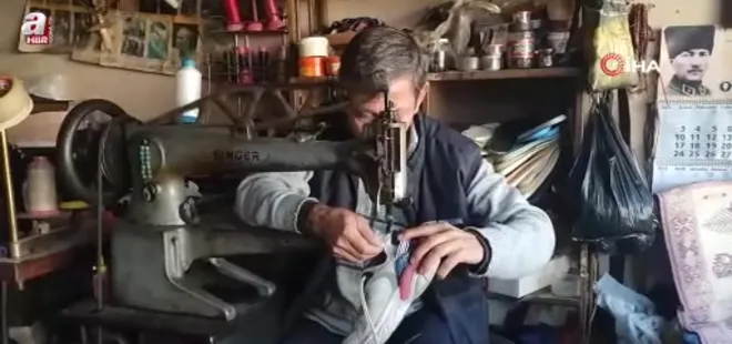 Hayatını ayakkabı tamir ederek kazandı