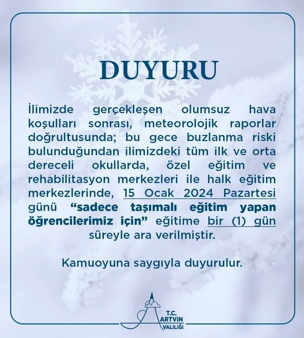 bugun-okullar-tatil-mi-son-dakika-15-ocak-pazartesi-okullar-hangi-illerde-tatil-rize-zonguldak-hakkari-1705292550143.jpg BUGÜN OKULLAR TATİL Mİ SON DAKİKA? 15 Ocak Pazartesi okullar hangi illerde tatil? Rize, Zonguldak, Hakkari... - 5