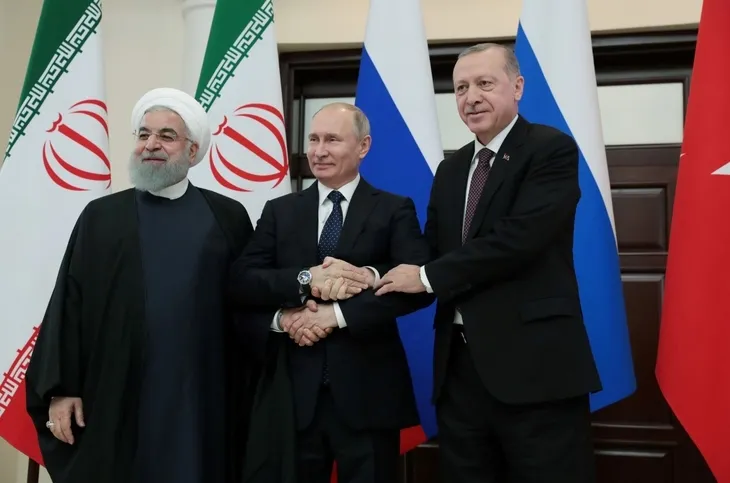 Erdoğan, Putin ve Ruhani zirvesinden kareler