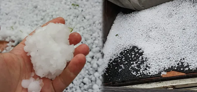 Kocaeli'de mayıs ayı ortasında şiddetli dolu yağışı!