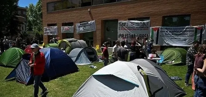 Dünyanın dört bir yanında Filistin’e tam destek! Öğrenciler üniversitelerde çadırlarda kamp kuruyor
