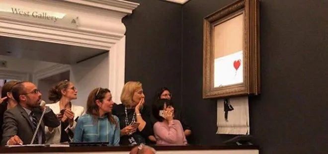 Banksy’nin ’Balonlu Kız’ tablosu kendi kendini imha etti