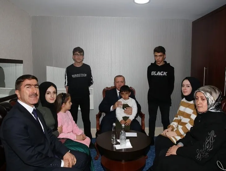 Başkan Erdoğan, Şehit Ahmet Budak’ın eşi ve çocuklarını kabul etti