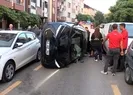 Ümraniyede sabah saatlerinde korkutan kaza