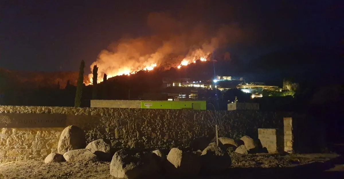 Bodrum’da korkutan yangın!