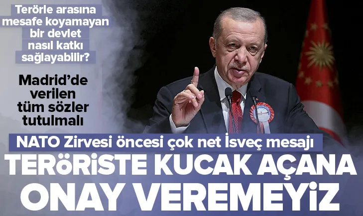 Teröriste kucak açana onay veremeyiz