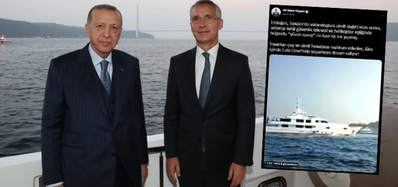 CHP ne yapacağını şaşırdı: Başkan Erdoğan'ın Stoltenberg ile Boğaz'da görüşmesini 'şahsi özel tur' diyerek servis ettiler