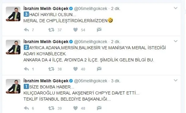 Kılıçdaroğlu ve Akşener buluşmasıyla ilgili Melih Gökçek'ten bomba iddia - 1