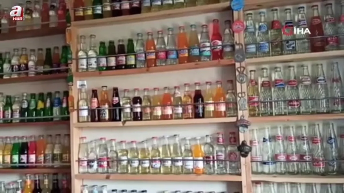 Hediye edilen gazoza yüzlercesini ilave ederek koleksiyon yaptı