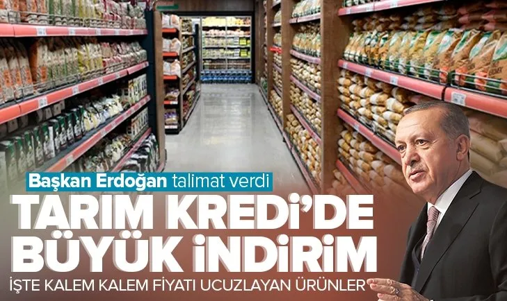 Müjde Başkan Erdoğan’dan! Tarım Kredi marketlerinde büyük indirim! Vatandaşa nefes aldırdı! İşte kalem kalem fiyatı ucuzlayan o ürünler