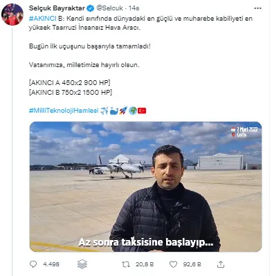 Bayraktar Akıncı B gökyüzüyle buluştu! 1500 beygir gücüne sahip - 3