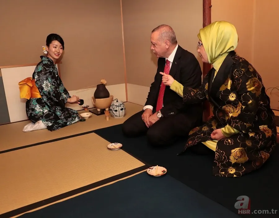Başkan Erdoğan Japonya'da çay seremonisine katıldı 14