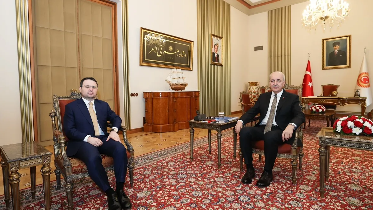 TBMM Başkanı Kurtulmuş Adalet Bakanı Gürlek'i kabul etti
