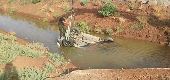 Mardin’de otomobil sulama kanalı uçtu: 3 ölü