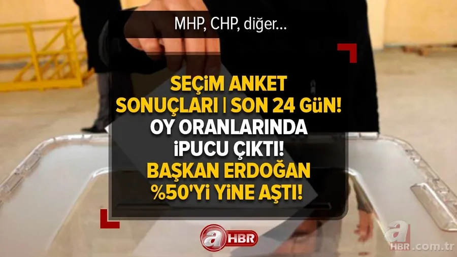 SEÇİM ANKET SONUÇLARI | 14 Mayıs 2023 seçimlerine son 24 gün! Oy oranlarında ipucu çıktı! Cumhurbaşkanı Erdoğan %50'yi yine aştı! 1