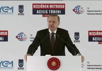Erdoğan: Keçiören Metrosu 15 Ocak'a kadar ücretsiz