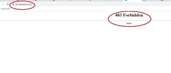 Başkan Erdoğan’a hakaret eden Yunan Gazetesi Dimokratia’nın sitesi hacklendi