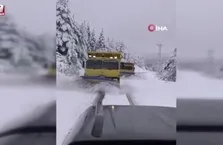 Sinop yüksek kesimlerinde kar yağışı